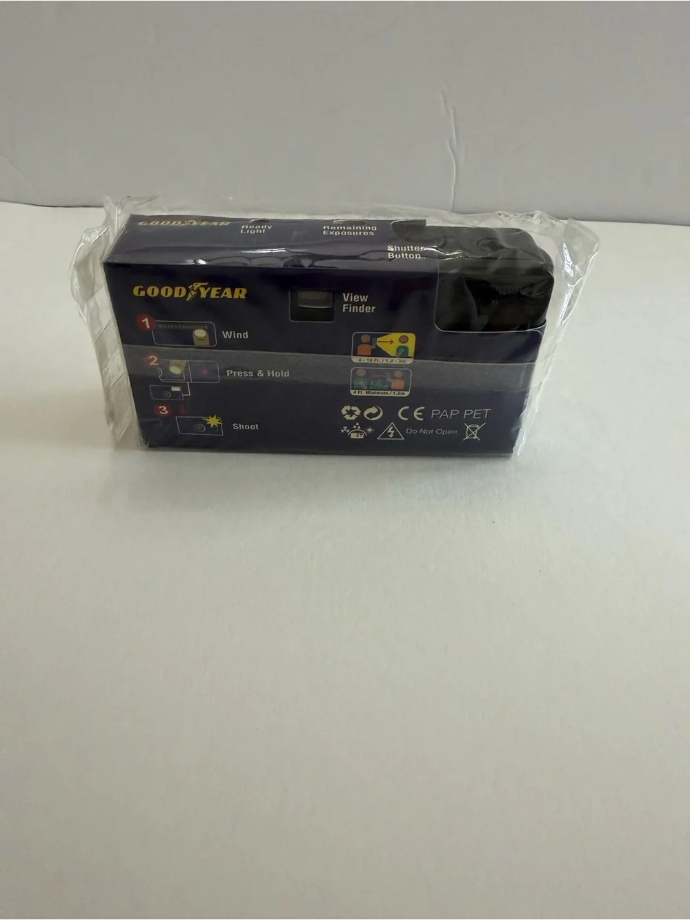 Vintage Goodyear 35mm 400 ASA / ISO 27 Disposable Camera W/ Film / Flash SEALED!